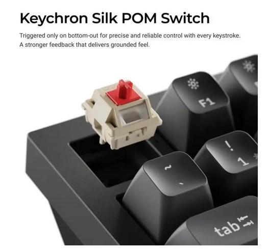 Клавиатура Keychron Q1 Ultra 8K Black, Silk POM Switch Red, Bluetooth, USB