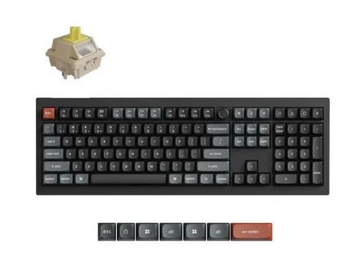 Безжична механичка клавиатура Keychron V6 Ultra 8K - Silk POM Switch Banana