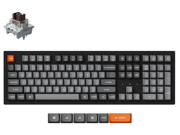 Клавиатура Keychron K10 Max QMK/VIA Full Size, Keychron Super Brown Switch, RGB Backlight, Bluetooth, USB