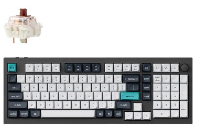 Клавиатура Keychron Q5 Max QMK Carbon Black, Gateron Jupiter Brown, Bluetooth, USB