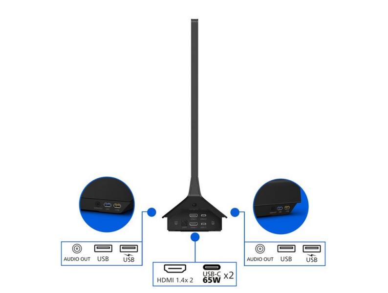 Монитор Philips 24B2D5300 23.8" (60.45 cm) FHD WLED IPS Flat Fixed Swivel Display, DUAL-sided, 4ms GtG, 300cd m/2, 1500:1, HDMI, USB-C, USB-A, Adaptive Sync, FlickerFree, SoftBlue tech.