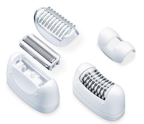 Епилатор Beurer HL 76 4-in-1 Epilator wet & dry , 42 tweezers, Extra-bright LED light, 2 speed settings, 2x epilator attachments (glide & precision attachment) & 2x shaver attachments (shaving & trimming attachment), Cordless, Powerful lithium-ion ba