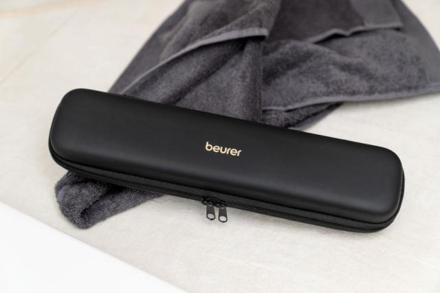 Преса Beurer HS 100 Hair straightener, Ready to use in 12 sec, LED display, Ceramic-coated hot plates, Ion technology, Variable temperature control (120-220 °), Button lock, Operation status display, Automatic switch-off after 30 minutes, Transport l