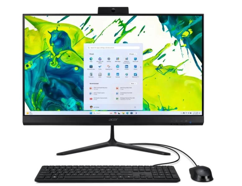Компютър Acer Aspire C24B-GCZN All-in-One, 23.8" (60.45 cm) FHD IPS, AMD Ryzen 3 5400U 4C (2.6 - 4.0 GHz, 8MB Cache), AMD Radeon RX Vega 6 Graphics, 16GB DDR4, 512GB SSD M.2 NVMe, Free DOS