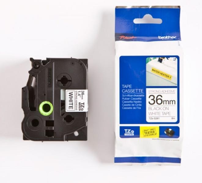 Консуматив Brother TZe-S261 Tape Black on White 36mm extra gluey