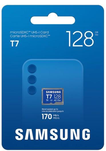Карта памет Samsung T7 128GB microSDXC, UHS-I U3 V30 A2