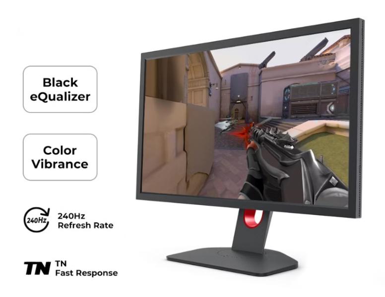 Монитор ZOWIE XL2540K, 24.5" (62.23 cm) FHD TN Panel, 240Hz, 320 cd/m² , HDMI, DisplayPort