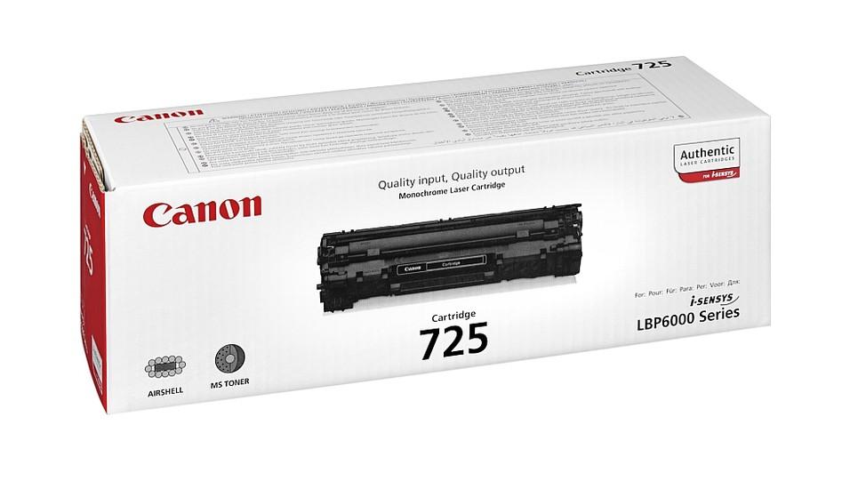 Консуматив Canon CRG-725, LBP6000/LBP6020/LBP6030/MF3010, Black - 1600k