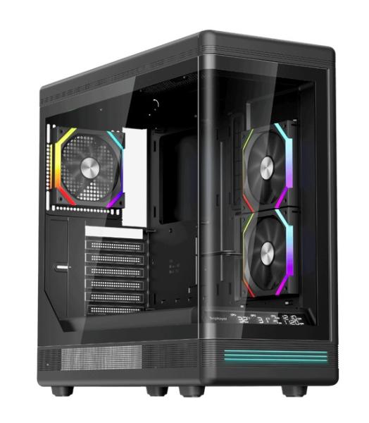 Кутия 1stPlayer PB8 A-RGB Black, Middle Tower, 1 x USB 3.0, 1 x USB 2.0, 1 x USB 3.1 Type-C, ATX, mATX, Mini-ITX