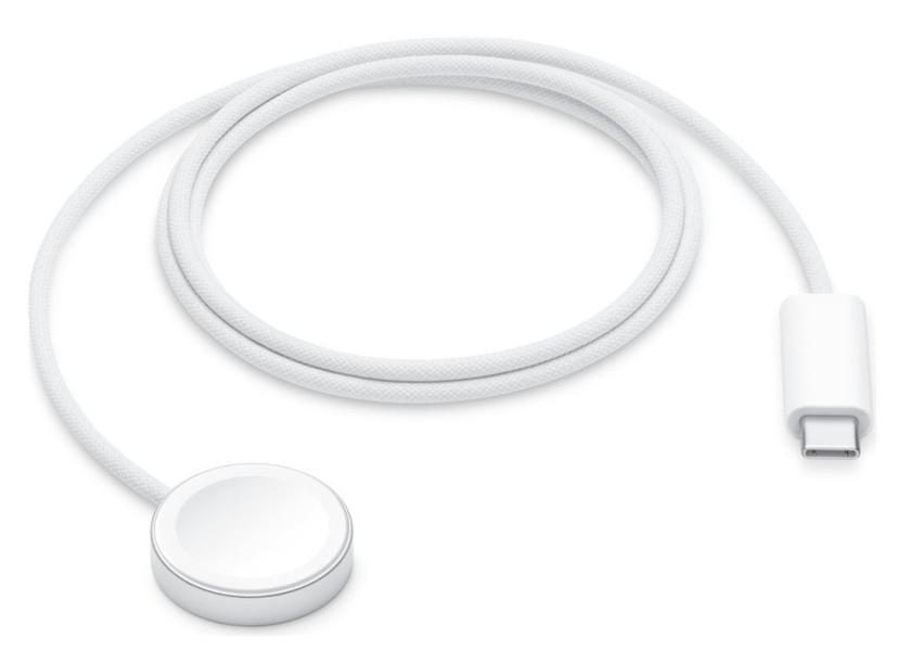 Зарядно за Apple Watch Magnetic Fast Charger, USB-C (м), бяло