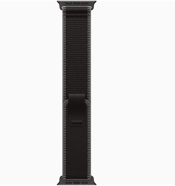 Смарт часовник Apple Watch Ultra 3, 49mm , 1.98" (5.02 cm) Retina LTPO OLED дисплей, 64GB Flash памет, Bluetooth, Wi-Fi, LTE, GPS, IP6X, Black Titanium с Black/Charcoal Trail Loop M/L каишка
