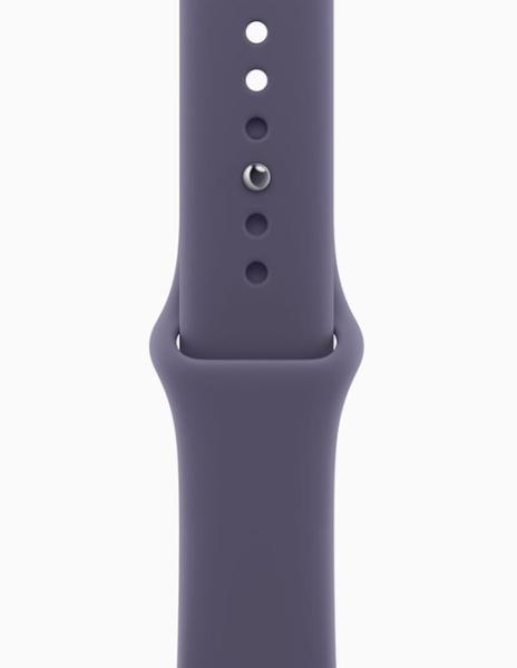 Смарт часовник Apple Watch Series 11 GPS, 46mm, 1.96" (4.98cm) LTPO3 OLED дисплей, Wi-Fi, Bluetooth, GPS, 64GB Flash памет, IP6X, Silver Aluminium с Purple Fog Sport - M/L каишка