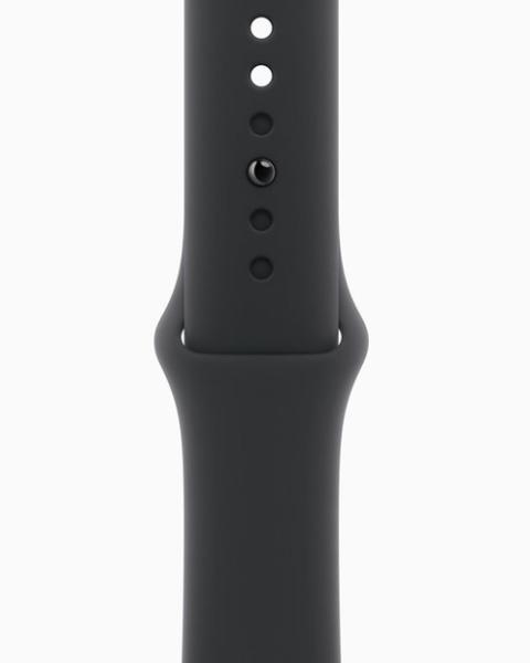 Смарт часовник Apple Watch Series 11 Cellular, 42mm, 1.77" (4.49cm) LTPO3 OLED дисплей, LTE, Wi-Fi, Bluetooth, GPS, 64GB Flash памет,  IP6X, Slate Titanium с Black Sport - S/M каишка