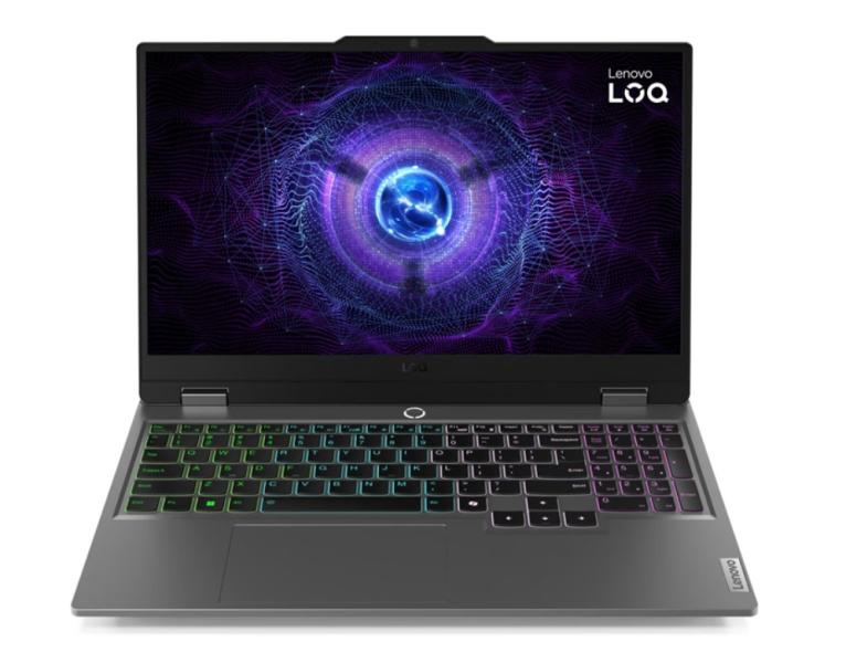 Лаптоп Lenovo LOQ 15IRX9, Intel Core i7-13650HX 14C (1.90 / 4.90 GHz, 24MB Cache), 15.6'' (39.62 cm) FHD IPS, NVIDIA GF RTX 4050 6GB GDDR6 DLSS 3, 16GB DDR5, 512GB M.2 NVMe SSD, Free DOS 