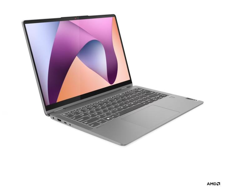 Лаптоп Lenovo IdeaPad Flex 5 14ABR8, AMD Ryzen 5 7530U 6C (2.0 / 4.5 GHz, 16MB Cache), 14.0" (35.56 cm) WUXGA IPS Glossy Display, Touchscreen, 16GB LPDDR4X, 1TB M.2 NVMe SSD, Windows 11 Home