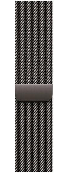 Смарт часовник Apple Watch Series 11 Cellular, 46mm, 1.96" (4.98cm) LTPO3 OLED, LTE, Wi-Fi, Bluetooth, GPS, 64GB Flash, IP6X, Slate Titanium с Slate Milanese Loop - S/M каишка