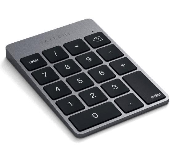 Цифрова клавиатура SATECHI Slim, Bluetooth, Space Gray, съвместимо с устройството на Apple
