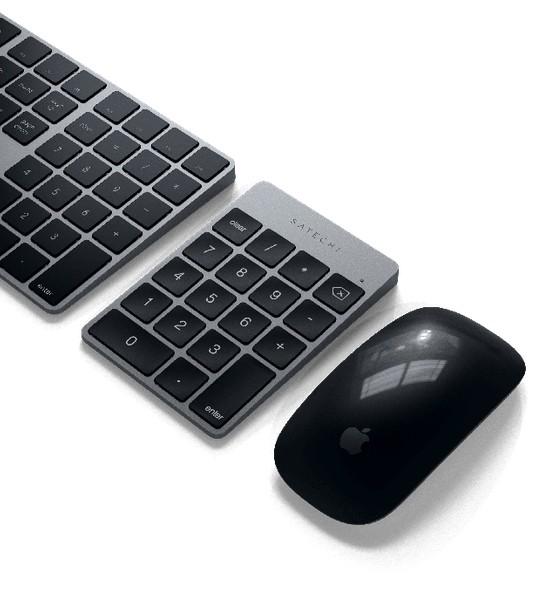 Цифрова клавиатура SATECHI Slim, Bluetooth, Space Gray, съвместимо с устройството на Apple