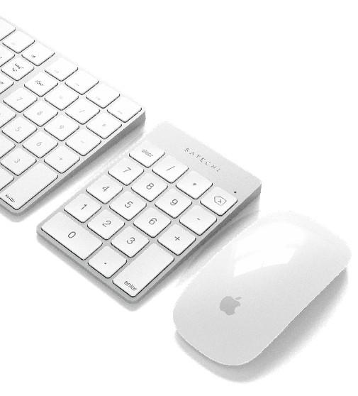 Цифрова клавиатура SATECHI Slim, Bluetooth, Silver, съвместимо с устройството на Apple