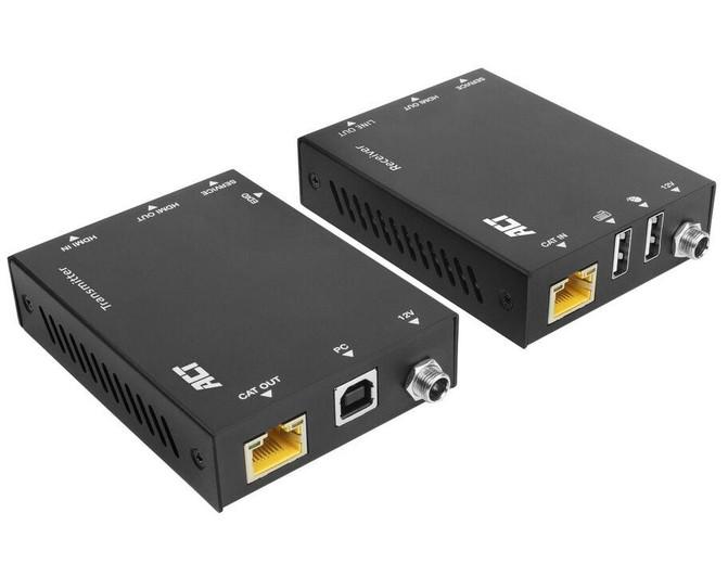 Усилвател HDMI EWENT ACT AC7815, 4K HDMI 2.0 KVM Extender, усилва сигнал до 70 м по UTP кабел