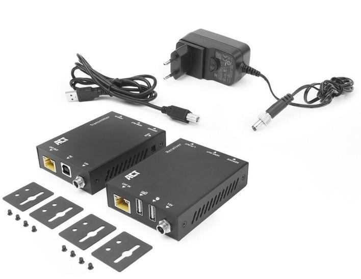 Усилвател HDMI EWENT ACT AC7815, 4K HDMI 2.0 KVM Extender, усилва сигнал до 70 м по UTP кабел
