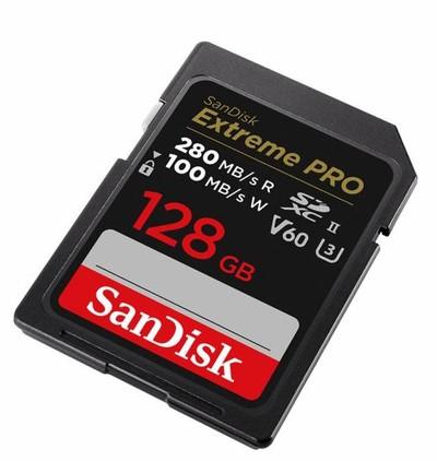 Карта памет SanDisk Extreme Pro SDXC 128GB 280MB/s & 100Mb/s Class 10 UHS-II