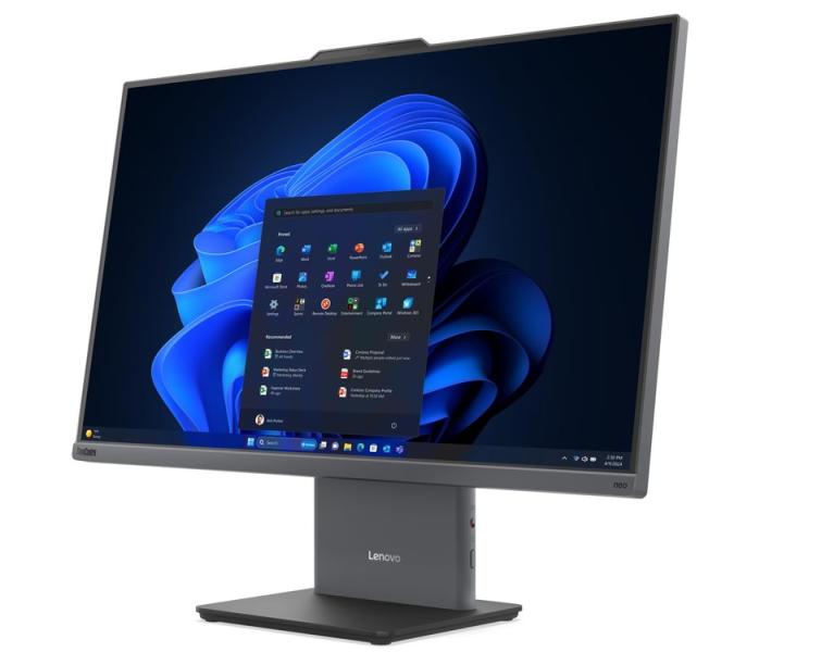 Компютър Lenovo All-in-One ThinkCentre neo 50a G6, Intel Core Ultra 5 226V 8C (2.1 / 4.5 GHz, 8MB Cache), 23.8" (60.45 cm) FHD IPS Anti-glare Display, 16GB LPDDR5X, 512GB SSD M.2 NVMe, Free DOS