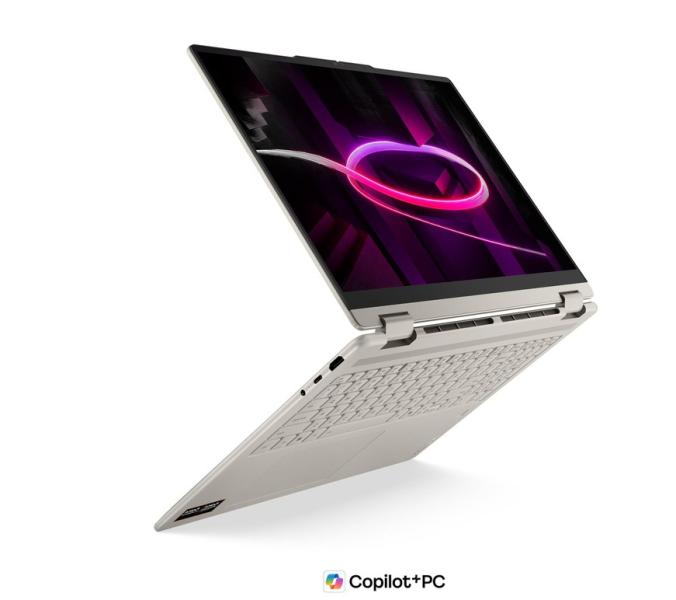 Лаптоп Lenovo Yoga 7 2-in-1 16AGP11, AMD Ryzen AI 7 445 6C (2.0 / 4.6 GHz, 8MB Cache), 16.0" (40.64 cm) 2.8K WQXGA+ OLED Display, Touchscreen, 32GB LPDDR5X, 1TB M.2 NVMe SSD, Windows 11 Home 