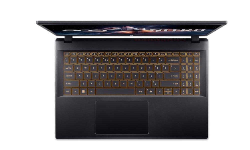 Лаптоп  Acer Nitro V15 ANV15-52-79FQ, Intel Core 7 240H 10C (1.8 / 5.2 GHz, 24MB Cache), 15.6'' (39.62 cm) FHD IPS Display, NVIDIA GF RTX4050 6GB GDDR6 DLSS 3, 16GB DDR5, 512GB M.2 NVMe SSD, Free DOS
