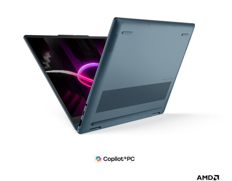 Лаптоп Lenovo Yoga 7 2-in-1 14AGP11, AMD Ryzen AI 7 445 6C (2.0 / 4.6 GHz, 8MB Cache), 14.0" (35.56 cm) WUXGA OLED Anti-fingerprint Display, Touchscreen, 24GB LPDDR5X, 1TB M.2 NVMe SSD, Free DOS