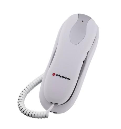 Стационарен телефон Nippon NP 9252, жичен - бял