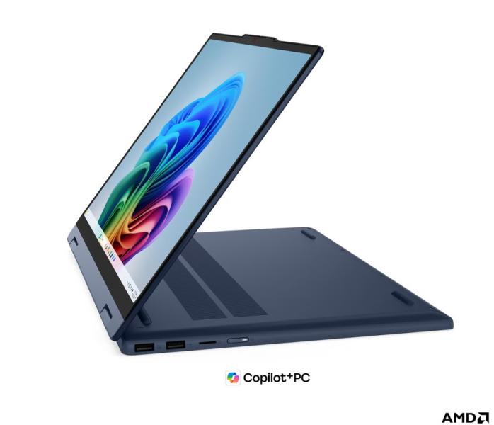 Лаптоп Lenovo IdeaPad 5 2-in-1 15AGP11, AMD Ryzen AI 7 445 6C (2.0 / 4.6 GHz, 8MB Cache), 15.6'' (39.62 cm) WUXGA IPS Glossy Display, Touchscreen, 32GB DDR5, 512GB M.2 NVMe SSD, Windows 11 Home