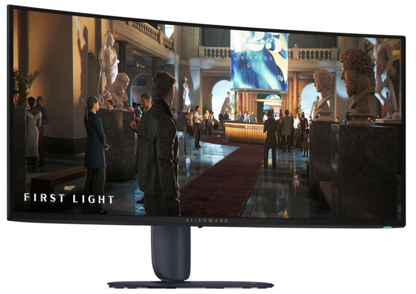 Монитор Dell Alienware AW3426DW, 34" (86.36cm) UWQHD QD-OLED curved Display, 280Hz, 0.03ms, 300cd/m2, DisplayPort, HDMI, USB, USB-C(15W), AlienFX, Tilt, Swivel, Height Adj