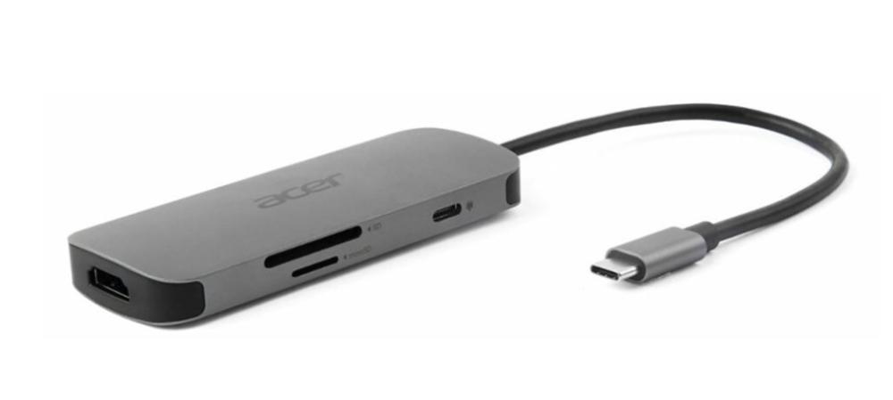 Мултипортов адаптер ACER 7in1, 1x HDMI 4K60, 3x USB 3.2, 1x SD/TF, 1x PD