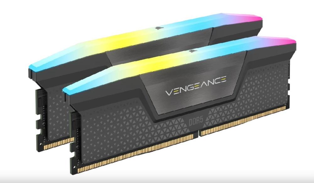 Памет Corsair Vengeance RGB GREY 32GB (2x 16GB) DDR5, 6000MHz, CL38, 1.35 V