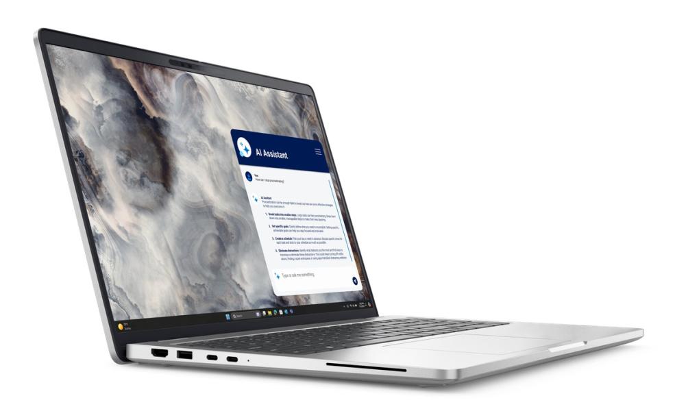Лаптоп Dell Pro 16 Plus PB16250, Intel Core Ultra 5 236V 8C (2.1 / 4.7 GHz, 8MB Cache), 16.0" (40.64 cm) FHD+ IPS Anti-Glare Display, Intel Arc 130V, 16GB DDR5, 512GB M.2 NVMe SSD, No RJ-45, IR Cam+Mic, BG Backlit KBD, Windows 11 Pro