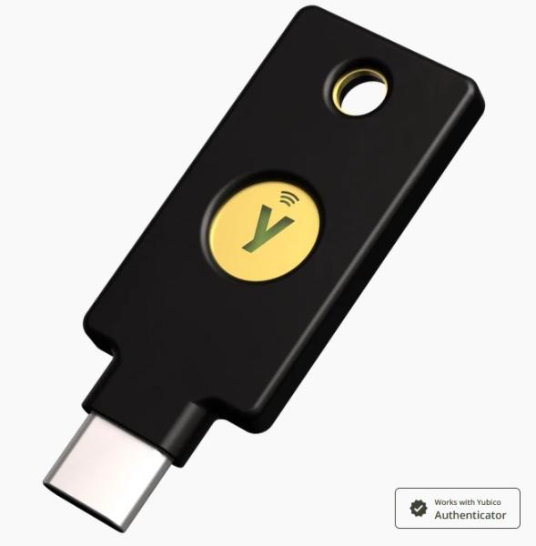 Хардуерен ключ за сигурност Yubico YubiKey 5C NFC, USB Type-C