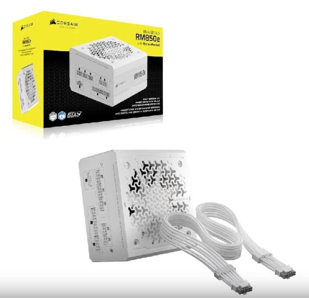 Захранване Corsair RM850e ThermalProtect White, 850W, Active PFC, ATX 3.1/PCIe 5.1, 80 Plus Gold, Fully Modular
