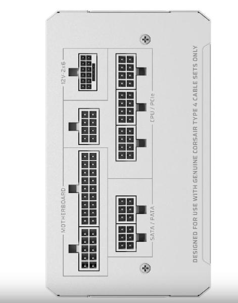 Захранване Corsair RM1000e ThermalProtect White, 1000W, Active PFC, ATX 3.1/PCIe 5.1, 80 Plus Platinum, Fully Modular