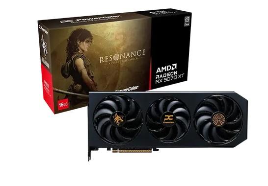 Видео карта PowerColor Radeon RX 9070 XT Hellhound Resonance Edition 16GB GDDR6, 256-bit, HDMI, DP