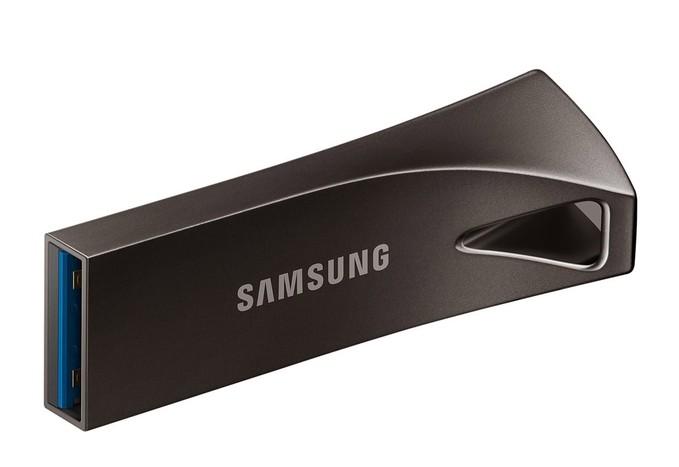 USB памет Samsung  BAR Plus 512GB MUF-128BE4, USB 3.1, Титаново сиво
