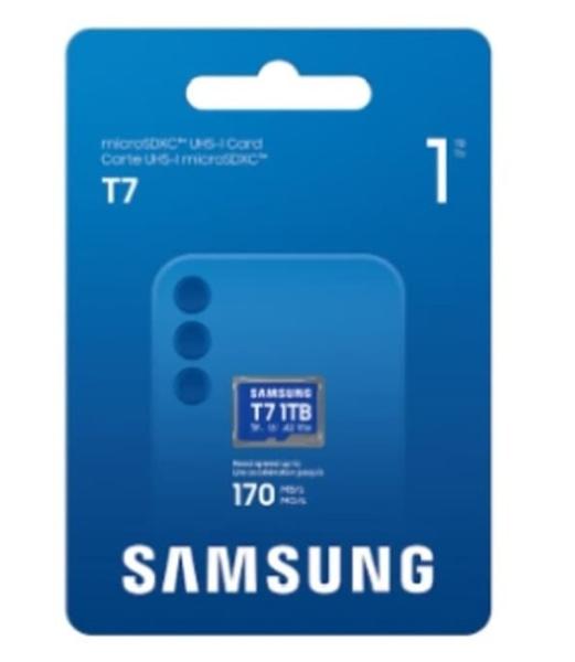 Карта памет Samsung T7 1TB microSDXC, UHS-I U3 V30 A2, скорост на четене до 170MB/s