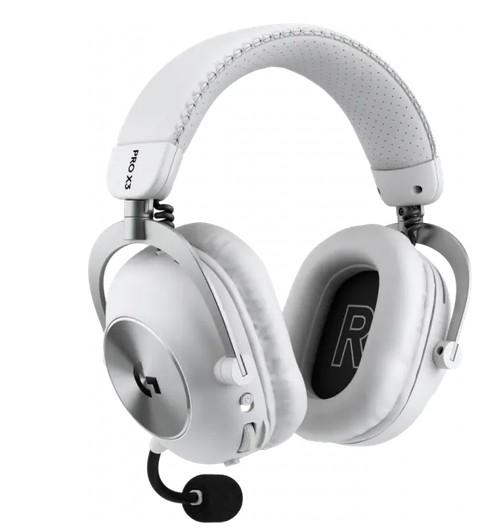 Геймърски слушалки Logitech Pro X 3 Lightspeed White, Wireless, Bluetooth, USB, Jack 3.5mm