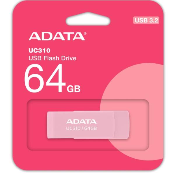 USB памет ADATA UC310 64GB, USB 3.2 Gen1, PINK