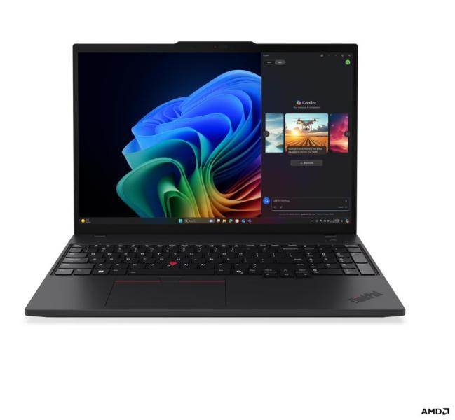 Лаптоп Lenovo ThinkPad T16 G4, Ryzen AI 5 PRO 340 6C (2.0 / 4.8 GHz, 16MB Cache), 16.0" (40.64 cm) WUXGA Anti-glare Display, AMD Radeon 840M, 32GB DDR5, 1TB M.2 NVMe SSD, Windows 11 Pro