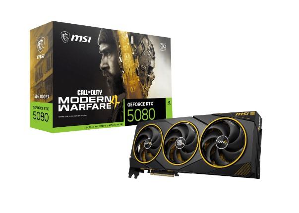 Видео карта MSI Nvidia GeForce RTX5080 16GB COD MW4 EDITION OC GDDR7, 256-bit, DisplayPort, HDMI