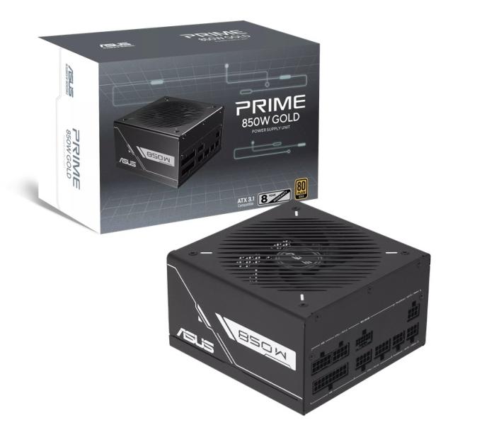 Захранване ASUS Prime 850G Gold Black Editio 850W, Active PFC, ATX 3.1 / PCIe 5.1, 80 PLUS Gold, Fully Modular