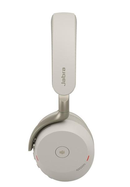 Слушалки Jabra Evolve3 75 UC + Link 390c, микрофон, Wireless/Bluetooth, USB-C, Warm Grey