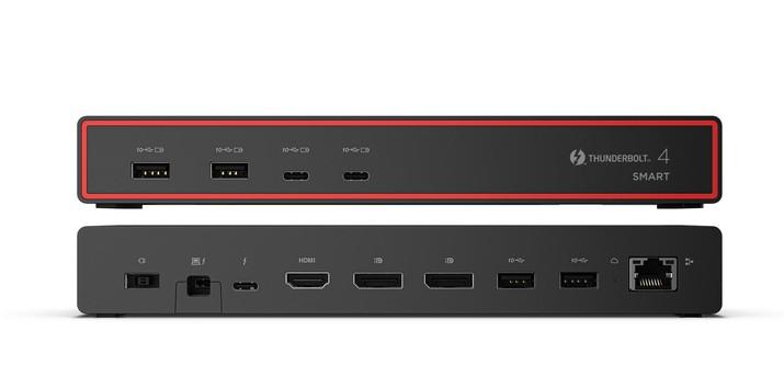 Докинг станция Lenovo ThinkPad Thunderbolt 4 Smart Dock Gen USB Type-C към 2x Thunderbolt 4, 2x USB-C 3.2 Gen 2, 4x USB-A 3.2 Gen 2, 2x DisplayPort 1.4, 1x HDMI 2.1, 1x RJ45