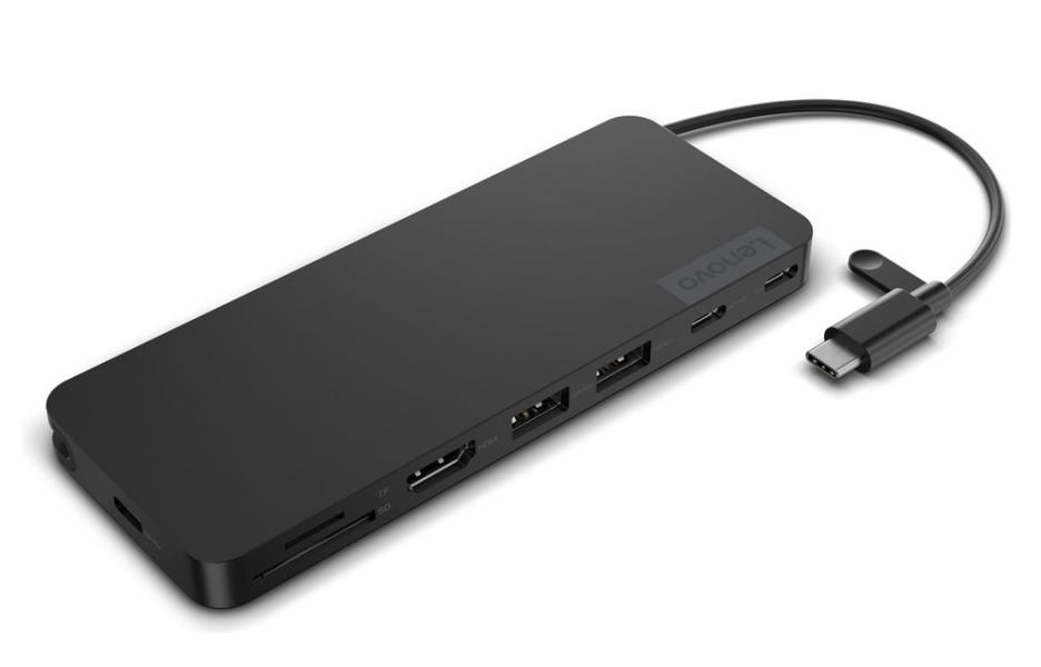 Докинг станция Lenovo Slim Travel Dock USB-C към 3x USB-C, 2x USB-A, 1x HDMI, 1x SD, 1x MicroSD 